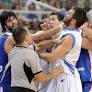 Serbia, Greece finish basketball game with a nasty brawl