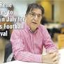 Prof Rene Simões to visit in July for Porus Football Festival