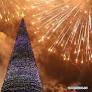 Lit-up Christmas tree shown at downtown Republic Square in Yerevan, Armenia