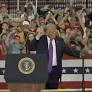 President Trump rallies at Hebron in support of Massie challenger and Andy Barr