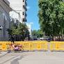 Comenzaron las obras en Hipólito Yrigoyen y rige un corte total de tránsito junto a la plaza