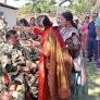 Tufanganj BJP MLA wished BSF jawans long life by applying ‘tilak’ on Bhai Dooj