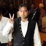 Kolkata: Newly elected Congress MLA Bayron Biswas shows victory sign #Gallery