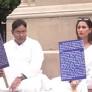 TMC MLA's Sayantika Banerjee, Reyat Hossain stage sit-in protest at WB assembly over delay in oath ceremony | Watch