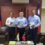 Tamil Nadu film producer Mr. AVM K. Shanmugam, Secretary of AVM Rajeswari Educational Trust and Correspondent of Avichi College of Arts and Science and its Principal Major Dr. I. Babu Rathinam called on Director-General of TECC in Chennai, Mr. Charl