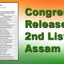 Congress Releases 2nd List for Assam Polls