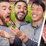 Wolves players try authentic Korean BBQ with Hwang Hee-chan | Korean Englishman