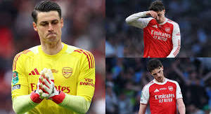 Arsenal player ratings vs Man City: Another Carabao Cup nightmare for Kepa Arrizabalaga! Gunners goalkeeper makes costly error while Kai Havertz falls flat in final defeat