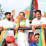 Thiruvananthapuram: NDA candidate P.K. Krishna Das holds roadshow in Kattakada #Gallery