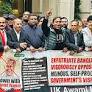 Chief adviser welcomed with marches in London, faces protests too