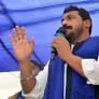 Patna: Aazad Samaj Party (Kanshi Ram) chief and MP Chandrashekhar Azad Ravan during the Samadhan Rally - #Gallery