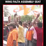 West Bengal News | BJPâ€™s Debangshu Panda Wins Falta Assembly Seat, Massive Celebrations Erupt