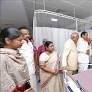 Politicians, film artists visit former Tamil Nadu CM M Karunanidhi