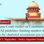 Explained| Supreme Court verdict on Constitutionality of ICAI guidelines limiting number of tax audits by chartered accountants per year