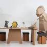Karthic Rathinam crafts DIY furniture, sculptures, and decor from cardboard