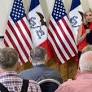 Joni Ernst endorses Ashley Hinson to take over US Senate seat at stop in Treynor