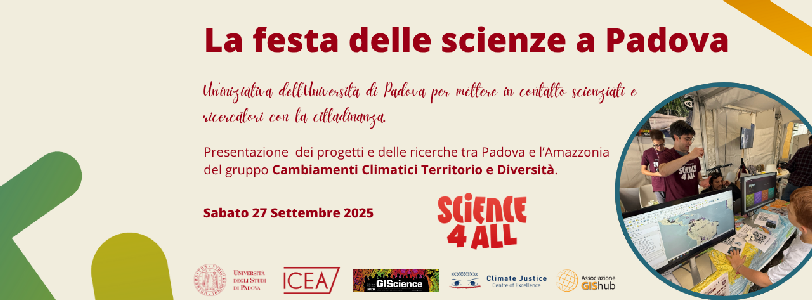Science4All 2025 – La festa delle scienze a Padova – Master GIS