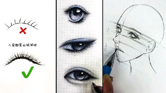 How to draw eyes animation - YouTube