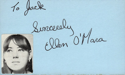 Ellen O'Mara Signed Auto 3x5 Index Card Up the Down Staircase ...