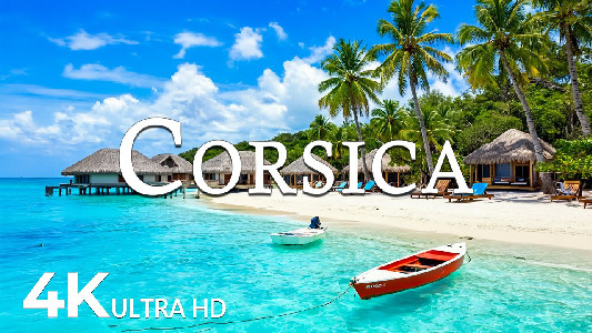 FLYING OVER CORSICA (4K UHD) – Soothing Music Along With ...