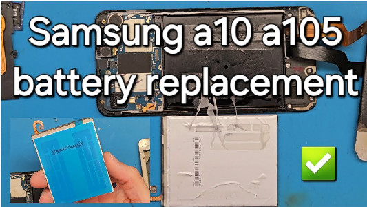 Samsung a10 a105 battery replacement step by step guide - YouTube
