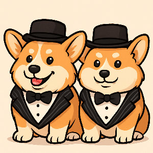 Geordi La Corgi & Scotty